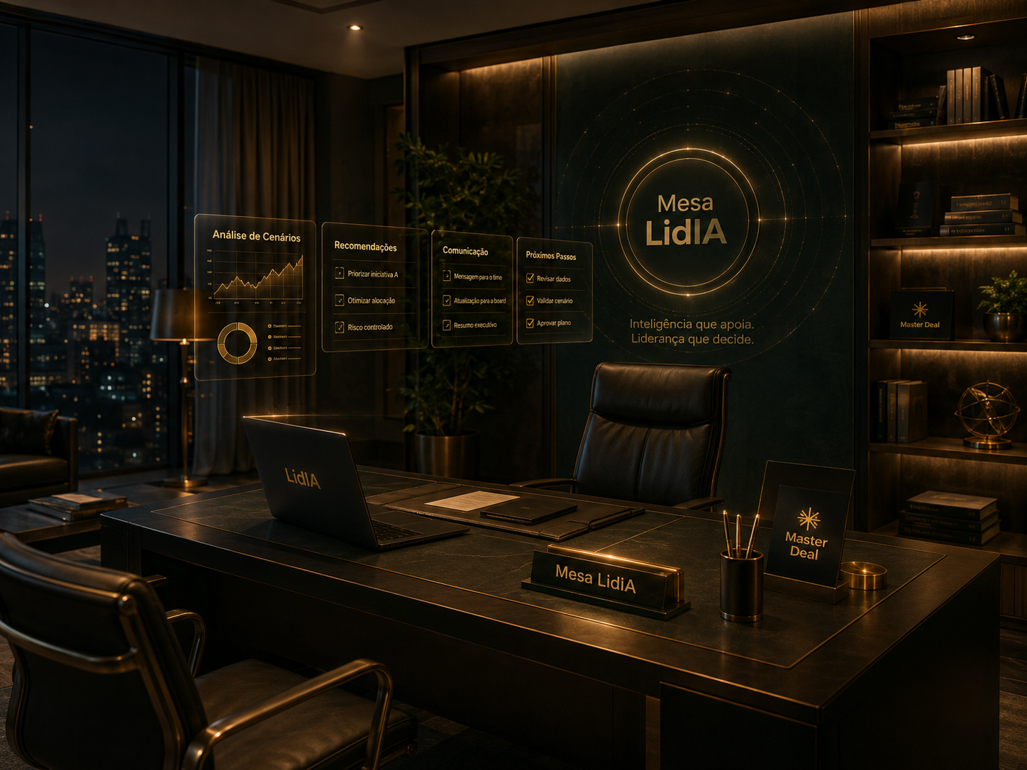 Mesa LidIA — central de comando executiva